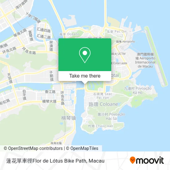 蓮花單車徑Flor de Lótus Bike Path map
