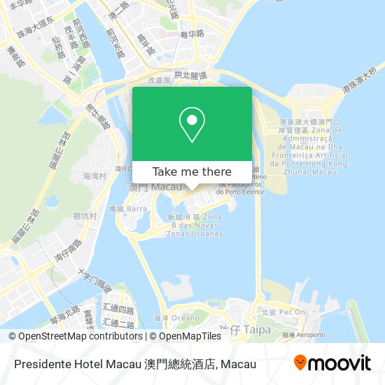 Presidente Hotel Macau 澳門總統酒店 map