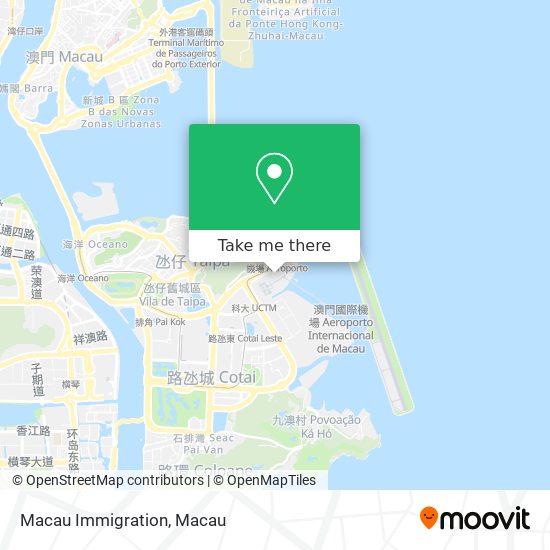 Macau Immigration map