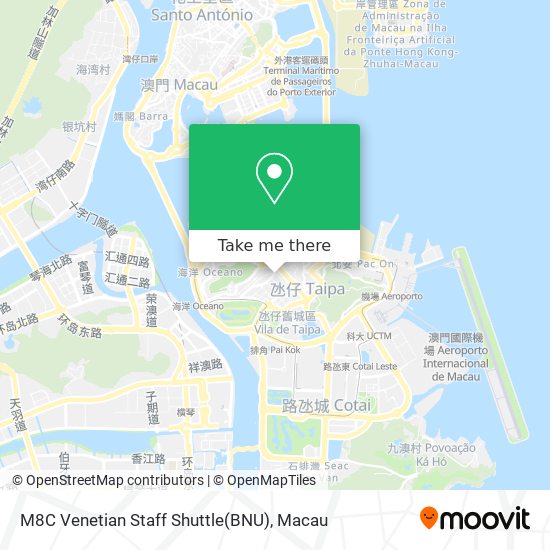 M8C Venetian Staff Shuttle(BNU) map