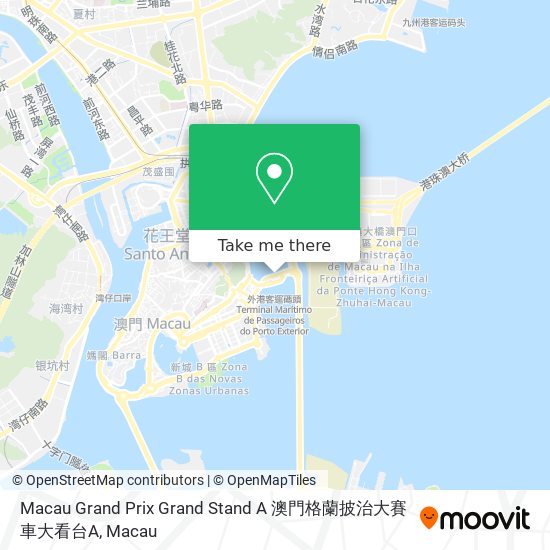 Macau Grand Prix Grand Stand A 澳門格蘭披治大賽車大看台A map