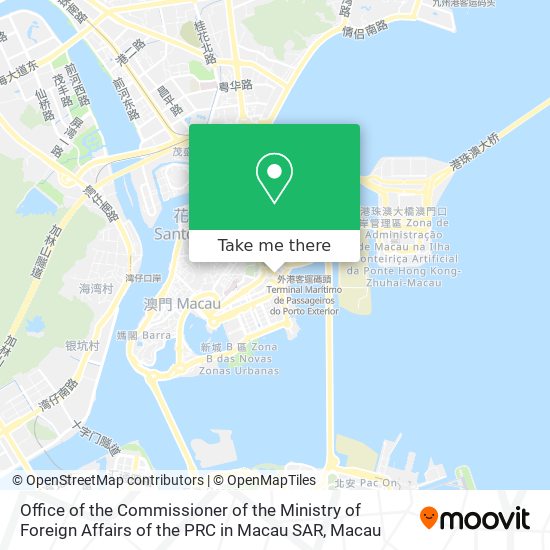 Office of the Commissioner of the Ministry of Foreign Affairs of the PRC in Macau SAR map