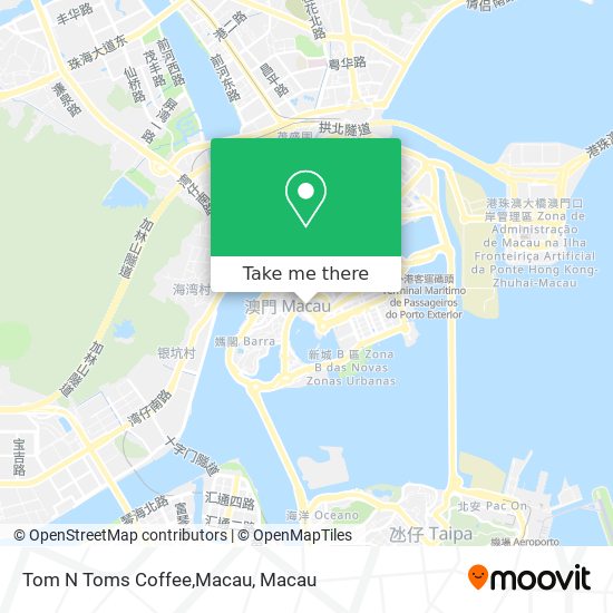 Tom N Toms Coffee,Macau map