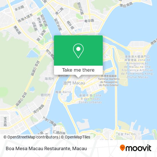 Boa Mesa Macau Restaurante map