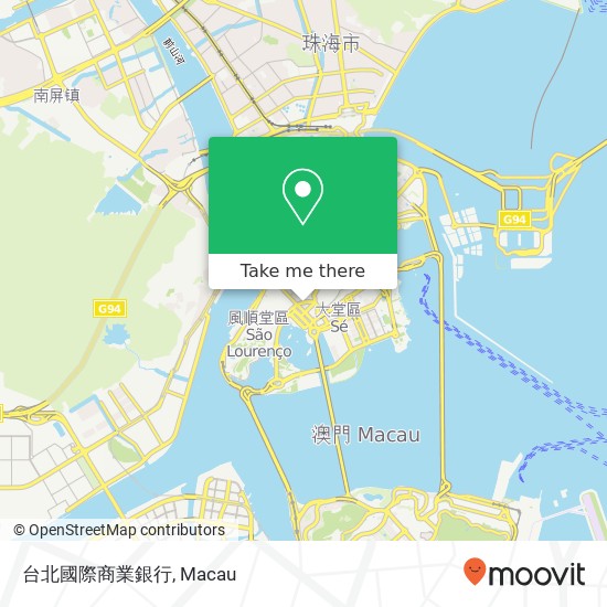台北國際商業銀行, 馬統領巷 41 澳門 map
