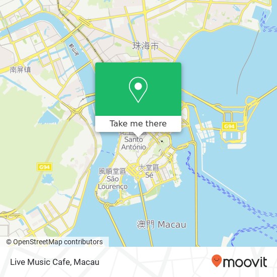Live Music Cafe, 嘉野度將軍街 3號 澳門地圖
