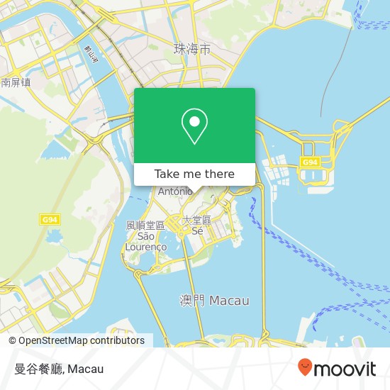 曼谷餐廳, 亞馬喇大馬路 澳門 map