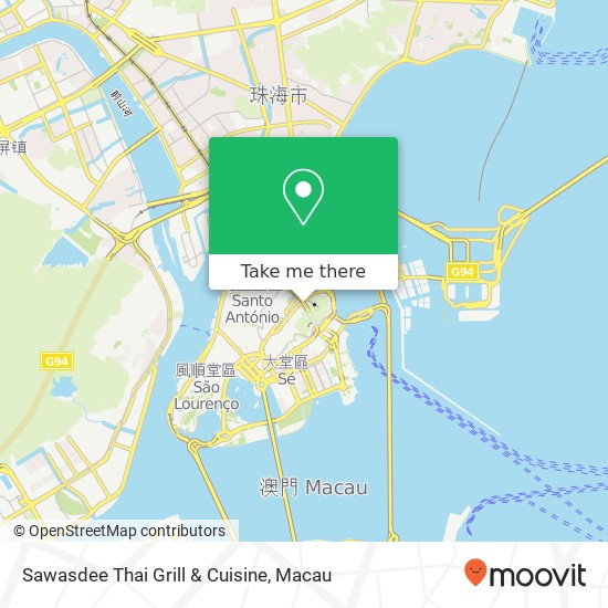 Sawasdee Thai Grill & Cuisine, 高士德大馬路 澳門地圖
