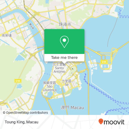 Toung King, Rotunda De Carlos Da Maia 1C Macau map