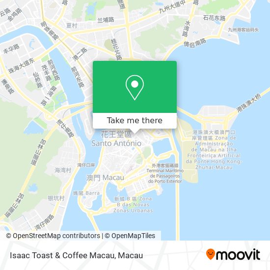 Isaac Toast & Coffee Macau map
