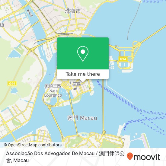 Associação Dos Advogados De Macau / 澳門律師公會地圖