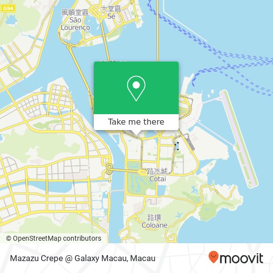 Mazazu Crepe @ Galaxy Macau map