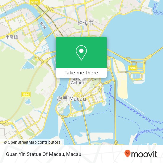 Guan Yin Statue Of Macau map