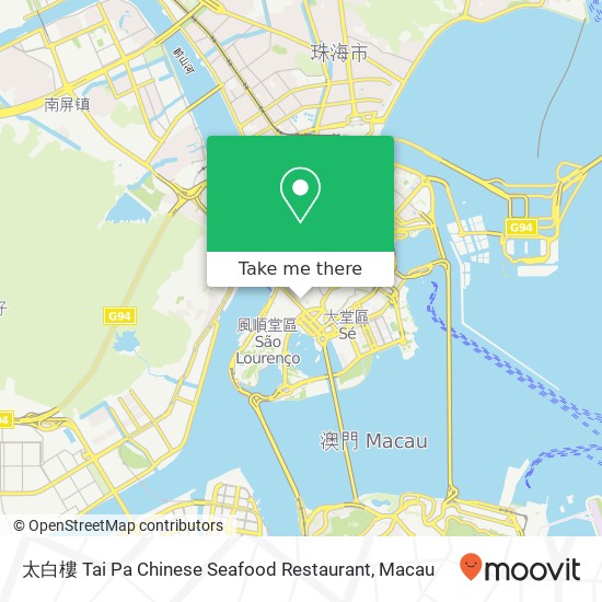 太白樓 Tai Pa Chinese Seafood Restaurant map