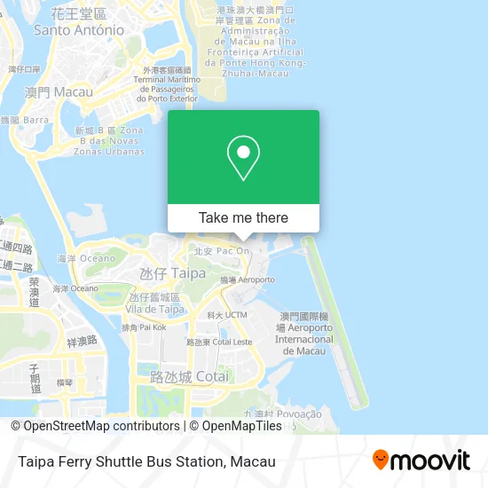 Taipa Ferry Shuttle Bus Station map