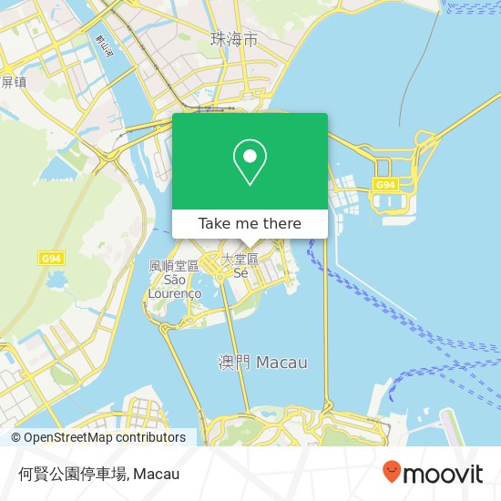 何賢公園停車場 map