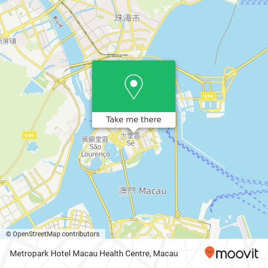 Metropark Hotel Macau Health Centre map