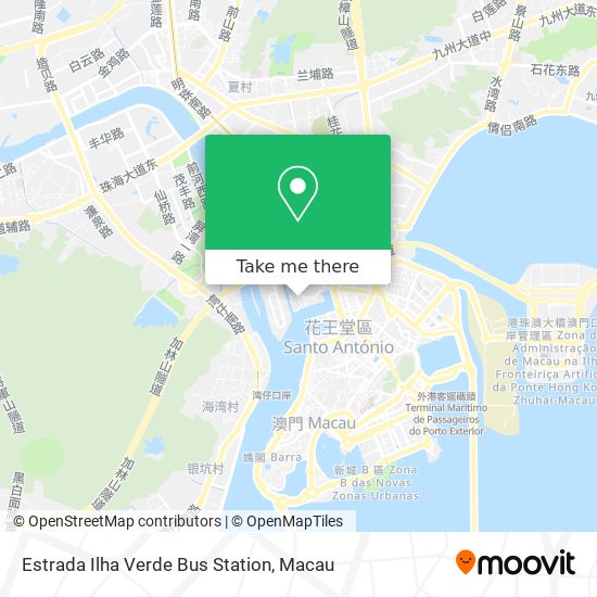 Estrada Ilha Verde Bus Station map