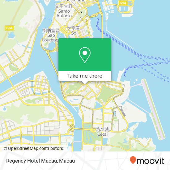 Regency Hotel Macau map