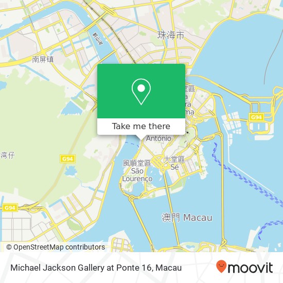Michael Jackson Gallery at Ponte 16 map