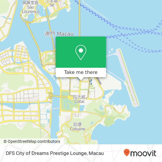 DFS City of Dreams Prestige Lounge map