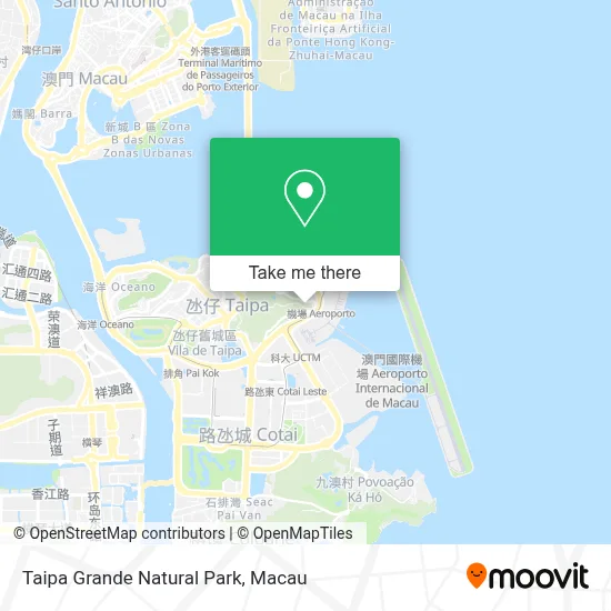 Taipa Grande Natural Park map