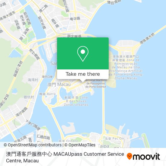 澳門通客戶服務中心 MACAUpass Customer Service Centre map