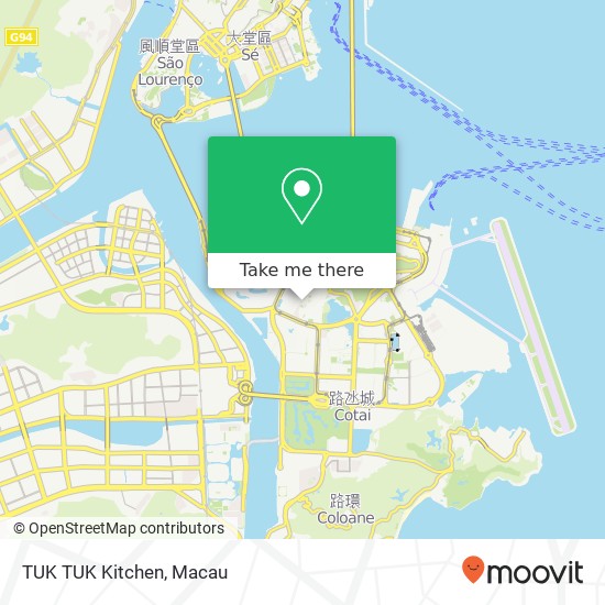TUK TUK Kitchen, Rua do Regedor Dang Zai map