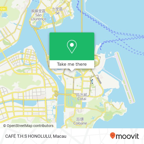 CAFÉ T.H.S HONOLULU, Travessa Nova Dang Zai map