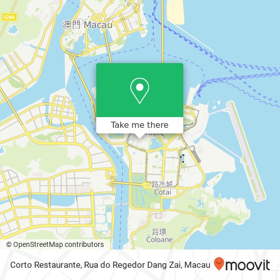 Corto Restaurante, Rua do Regedor Dang Zai map