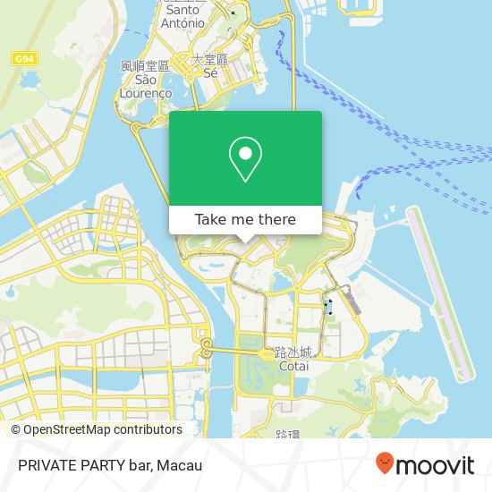 PRIVATE PARTY bar map