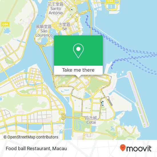 Food ball Restaurant, Avenida Dr. Sun Yat Sen Dang Zai map