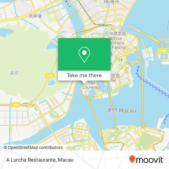A Lurcha Restaurante, Rua do Almirante Sérgio 289 Ao Men Ban Dao map