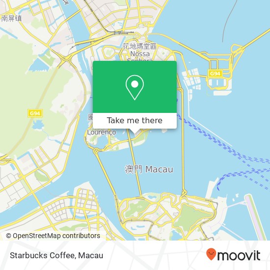 Starbucks Coffee, Avenida de Sagres 102 Ao Men Ban Dao map