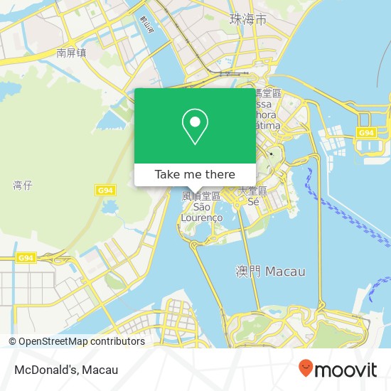 McDonald's, Ao Men Ban Dao map