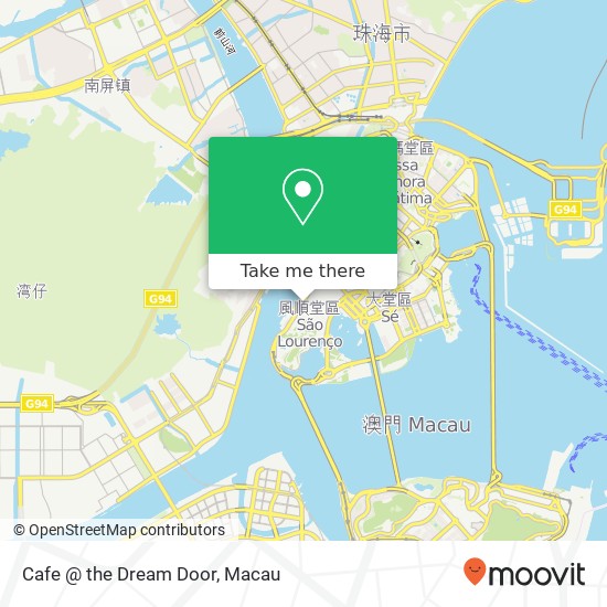 Cafe @ the Dream Door, He Bian Xin Jie 76 Ao Men Ban Dao map