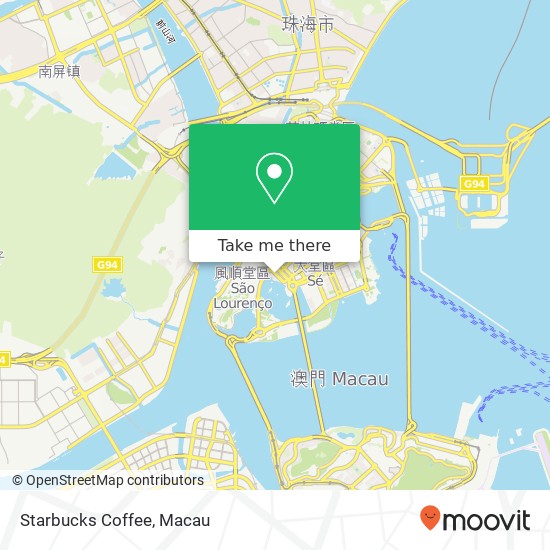 Starbucks Coffee, Avenida Comercial de Macau Ao Men Ban Dao map