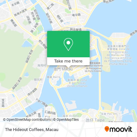 The Hideout Coffees map