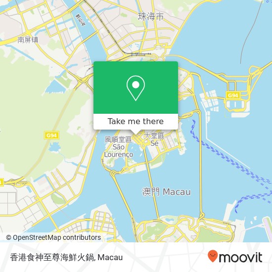 香港食神至尊海鮮火鍋, Luo Bao Bo Shi Jie 1 Ao Men Ban Dao map