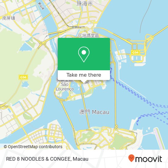 RED 8 NOODLES & CONGEE, Ao Men Ban Dao map