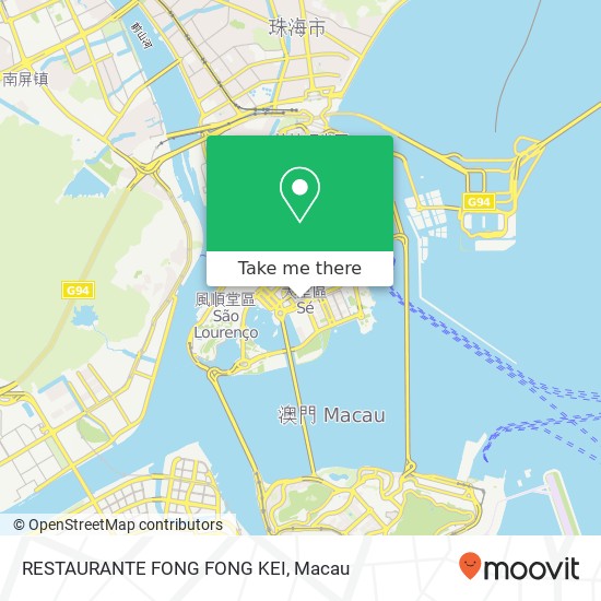 RESTAURANTE FONG FONG KEI, Rua de Cantão 38 Ao Men Ban Dao map