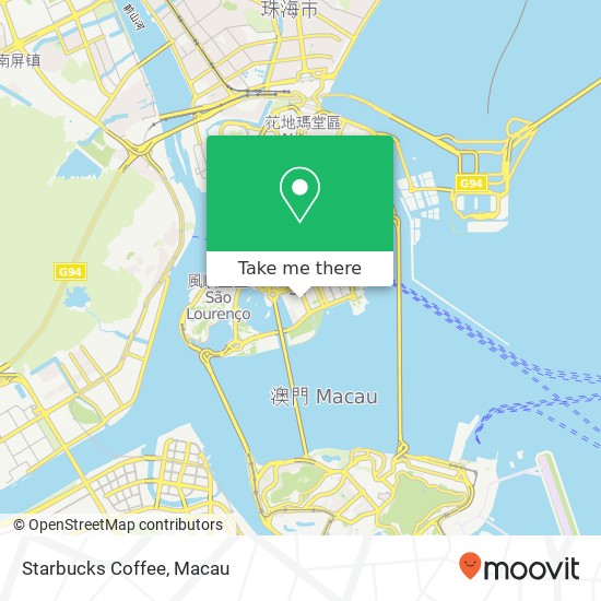 Starbucks Coffee, Ao Men Ban Dao map