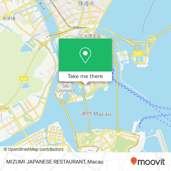MIZUMI JAPANESE RESTAURANT, Ao Men Ban Dao地圖