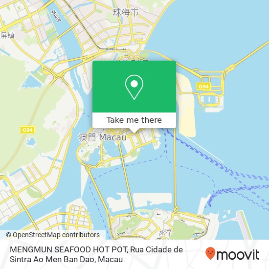 MENGMUN SEAFOOD HOT POT, Rua Cidade de Sintra Ao Men Ban Dao map