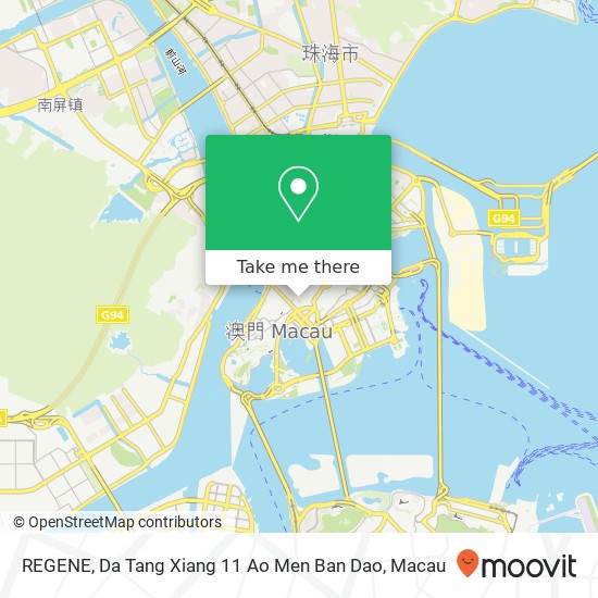 REGENE, Da Tang Xiang 11 Ao Men Ban Dao map