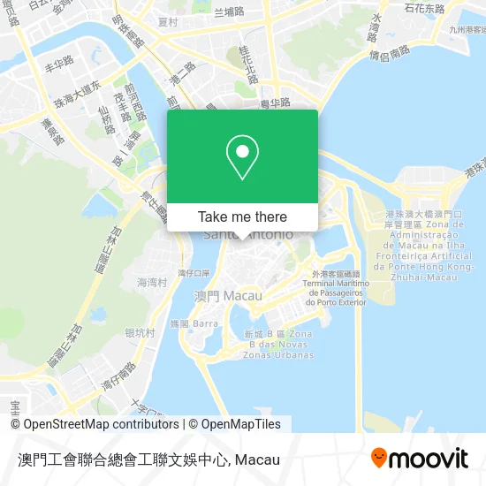 澳門工會聯合總會工聯文娛中心地圖