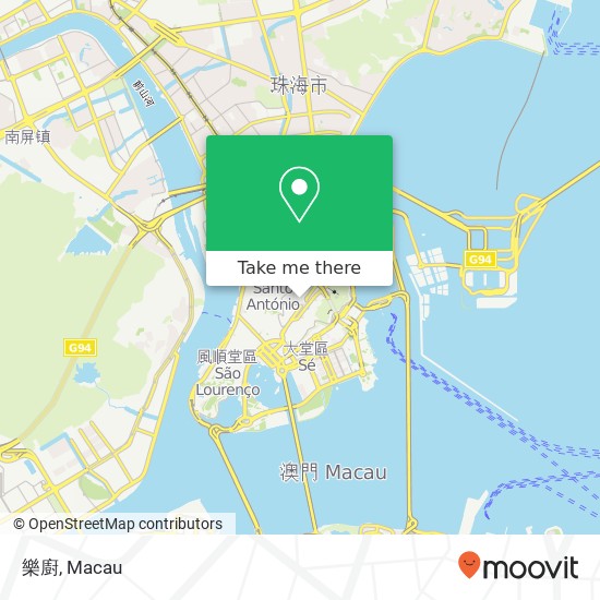樂廚, Hou Wang Jie 12 Ao Men Ban Dao map