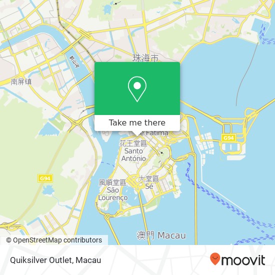 Quiksilver Outlet, Avenida do Almirante Lacerda Ao Men Ban Dao map
