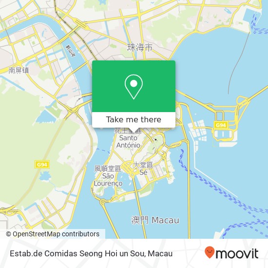 Estab.de Comidas Seong Hoi un Sou, Ke Li Wei La Jie 66 Ao Men Ban Dao map