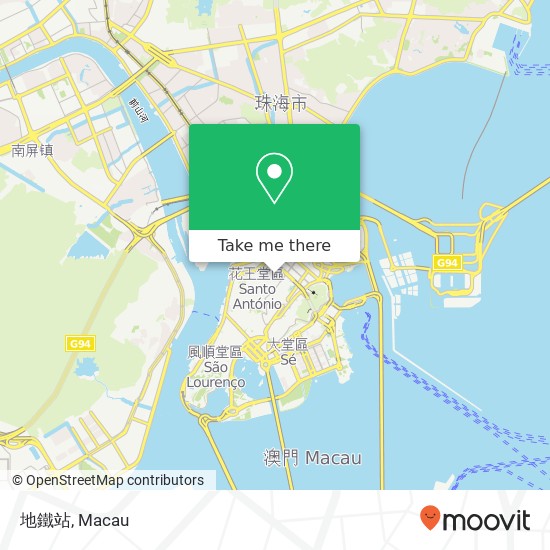 地鐵站, Lian Sheng Ma Lu 54 Ao Men Ban Dao map